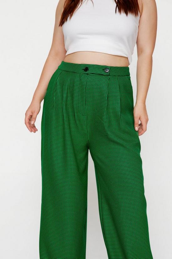 NastyGal Plus Size Super Wide Leg Check Trousers 3