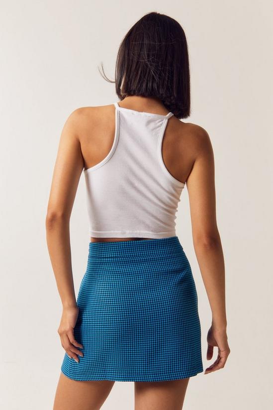 NastyGal Plaid Tailored Split Detail Mini Skirt 4