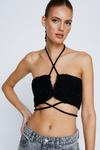 NastyGal Fluffy Flossed Waist Knitted Bandeau thumbnail 1