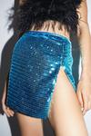 NastyGal Sequin Micro Mini Skirt With High Split thumbnail 4