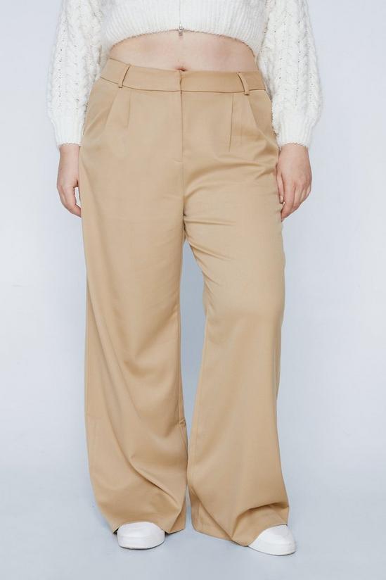NastyGal Plus Size Premium Textured Tailored Trousers 3