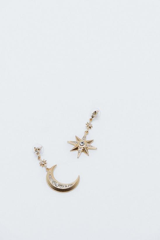 NastyGal Moon And Star Jewel Drop Earrings 3