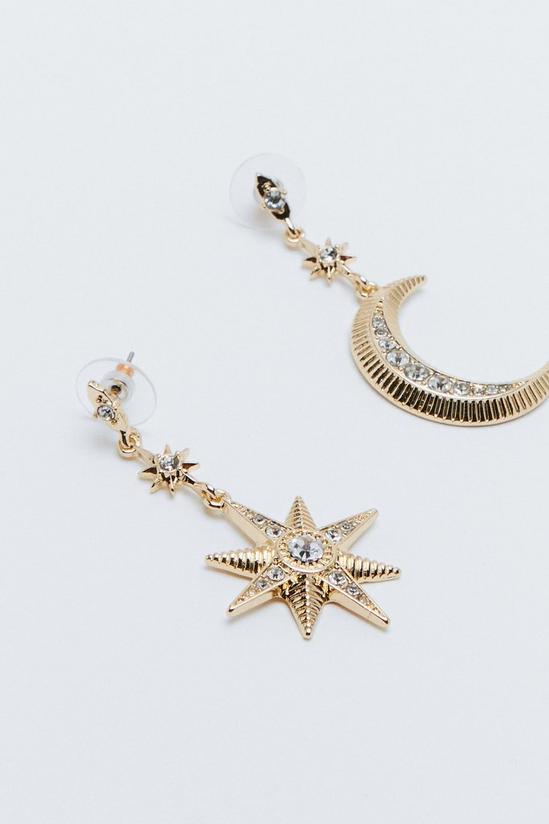NastyGal Moon And Star Jewel Drop Earrings 4