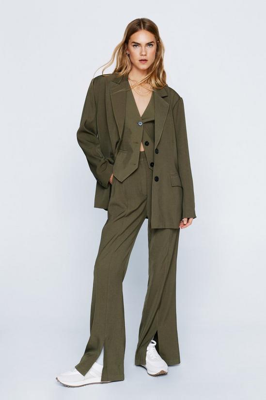 NastyGal Tailored Split Front Wide Leg Trousers 1