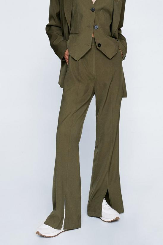 NastyGal Tailored Split Front Wide Leg Trousers 3
