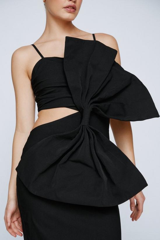 NastyGal Statement Bow Detail Cut Out Midi Dress 3