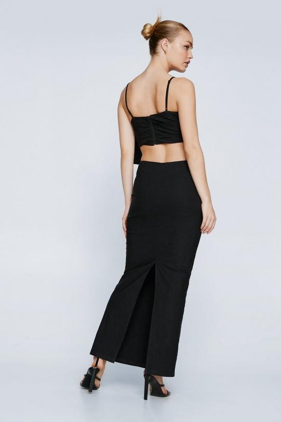 NastyGal Statement Bow Detail Cut Out Midi Dress 4