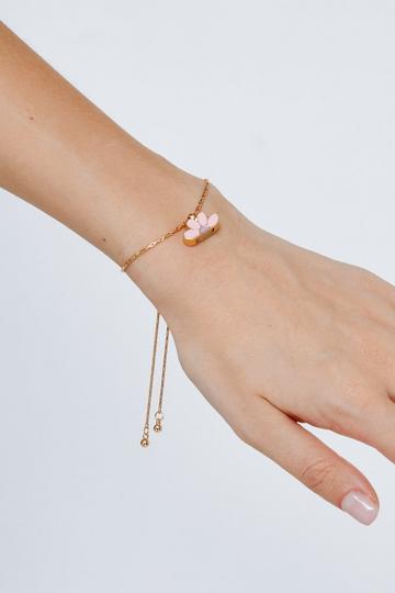 Gold Metallic Flower Friendship Bracelets