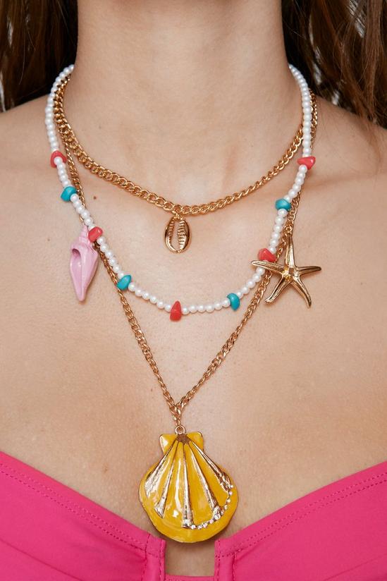 NastyGal Sea Shell Layered Detail Necklace 2
