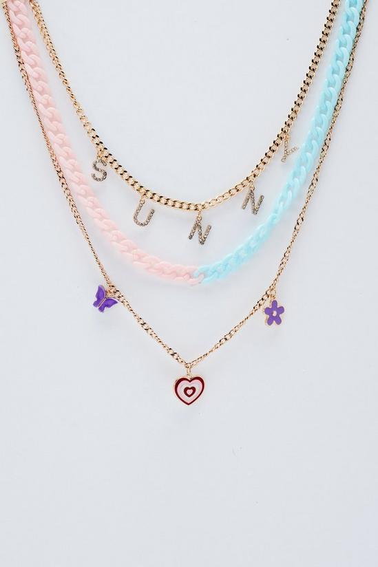 NastyGal Multi Layer Charm Detail Necklace 3