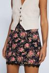 NastyGal Floral Lace Trim Mini Skirt thumbnail 3