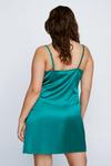NastyGal Plus Size Satin Cowl Mini Slip Dress thumbnail 4