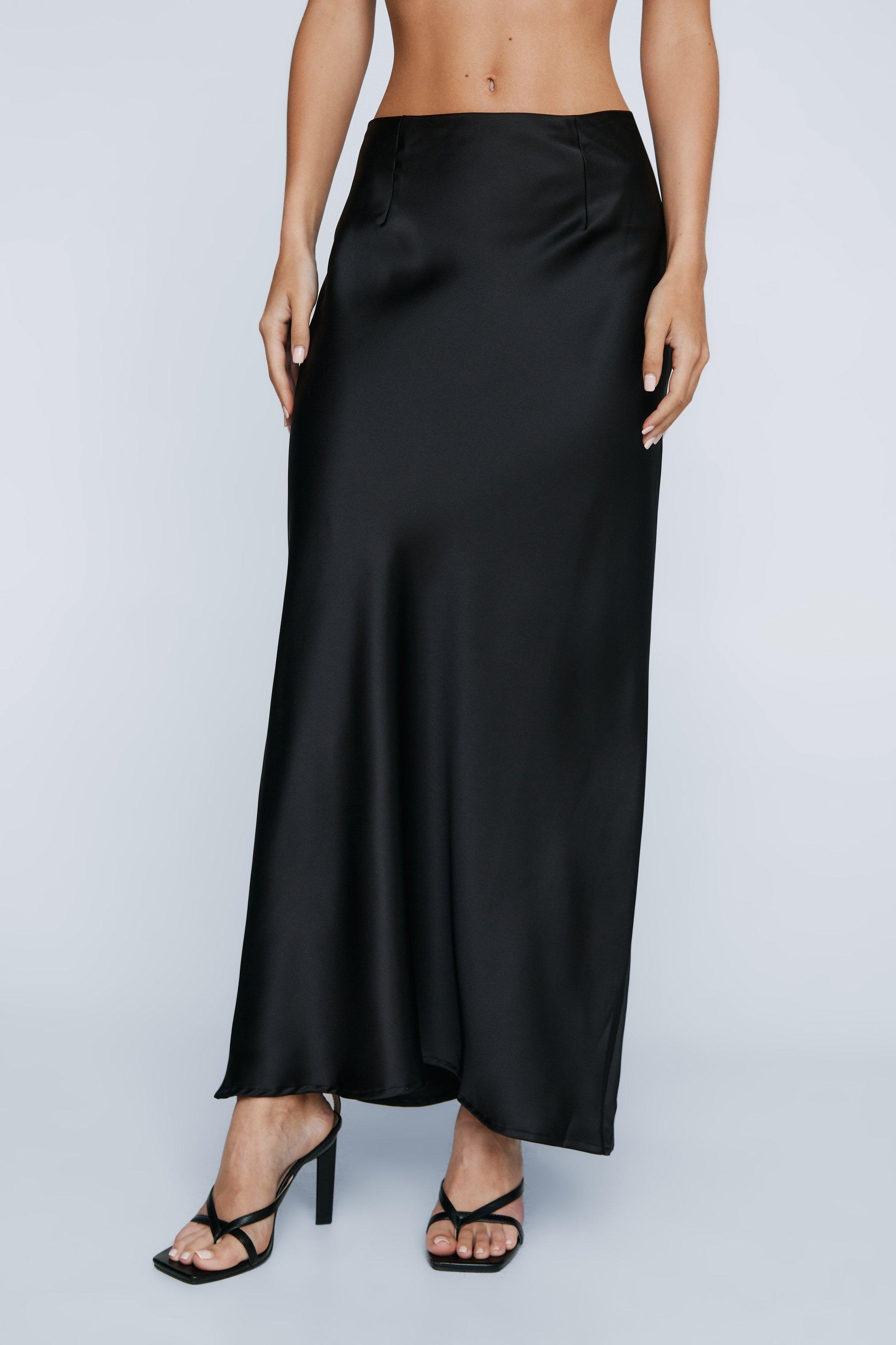 Silk skirt clearance boohoo