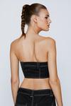 NastyGal Exposed Stitch Twill Bandeau Corset Top thumbnail 4