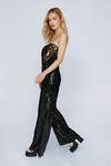 NastyGal All Over Sequin Bow Contrast Bandeau Jumpsuit thumbnail 3