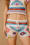 NastyGal Crochet Multicolor Shorts thumbnail 2