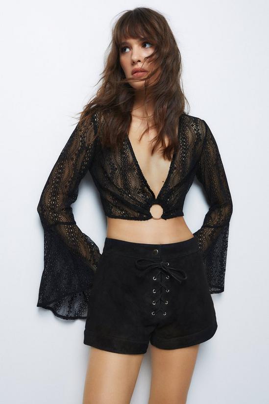 NastyGal Lace O Ring Top 1