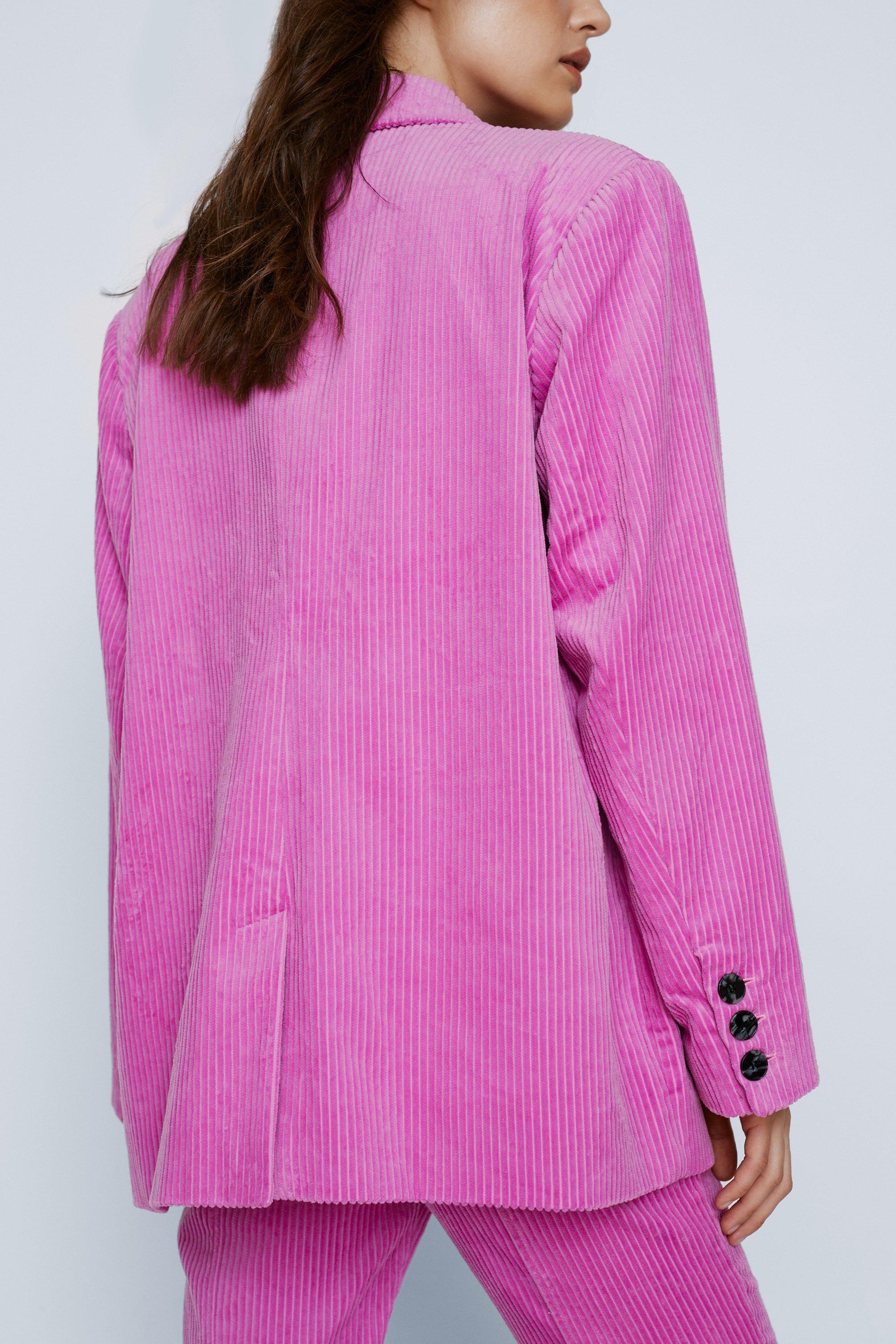 Pink corduroy shop blazer womens