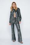 NastyGal Sheer Sequin Relaxed Two Piece Shirt thumbnail 2