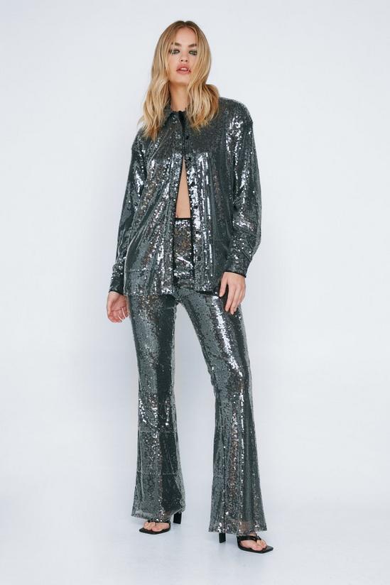NastyGal Sequin Flare Trousers 2