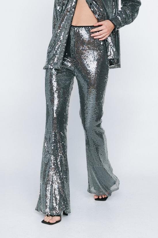 NastyGal Sequin Flare Trousers 3
