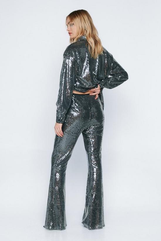 NastyGal Sequin Flare Trousers 4