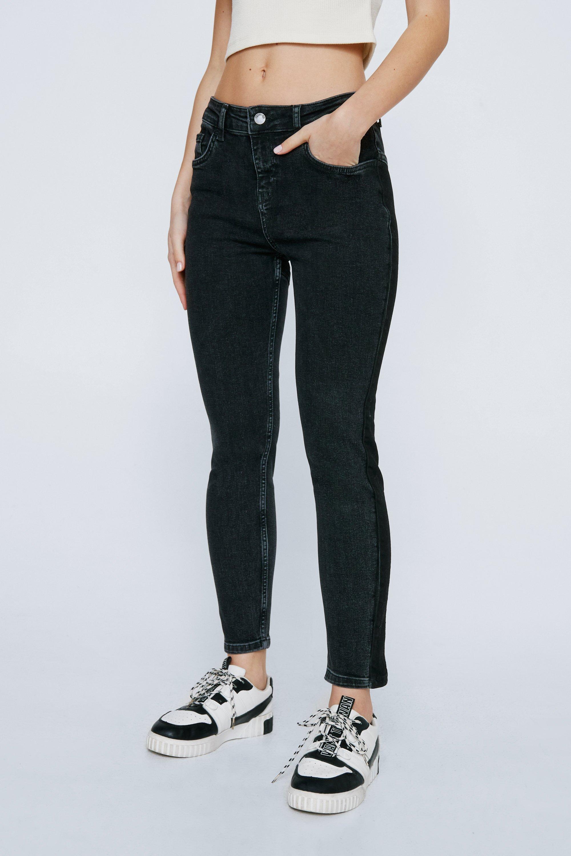 Women's mid discount rise black jeans