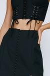 NastyGal Premium Tailored Pinstripe Lace Up Bustier Top thumbnail 3