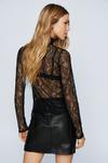 NastyGal Funnel Neck Lace Long Sleeve Top thumbnail 4
