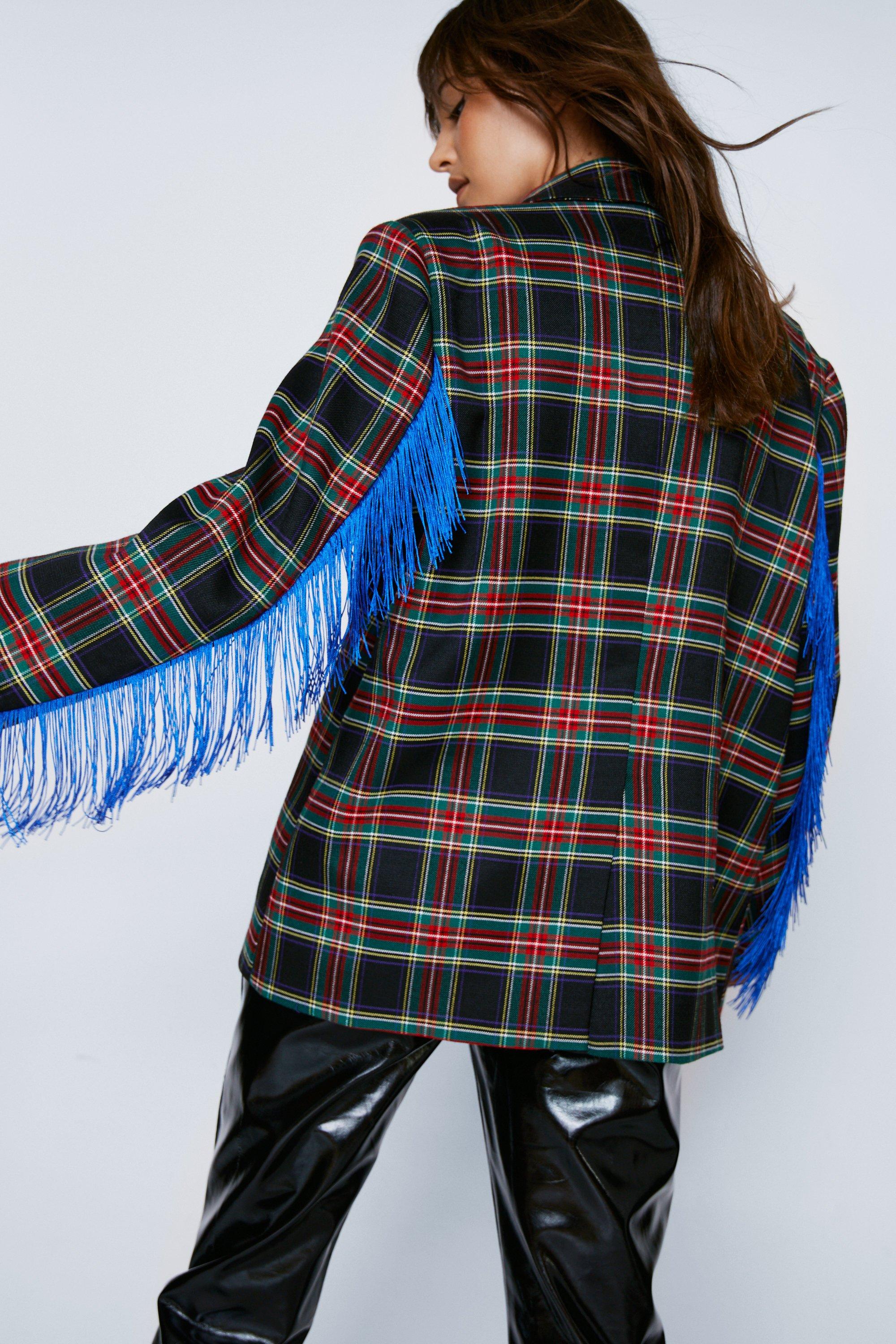 Boohoo 2025 tartan blazer