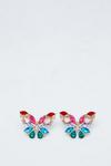 NastyGal Embellished Rainbow Butterfly Earrings thumbnail 3