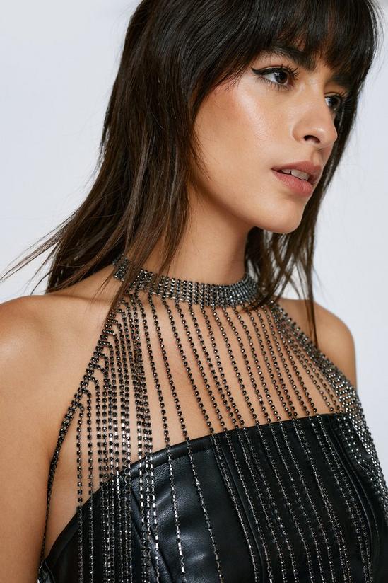 NastyGal Trophy Diamante Waterfall Necklace 2
