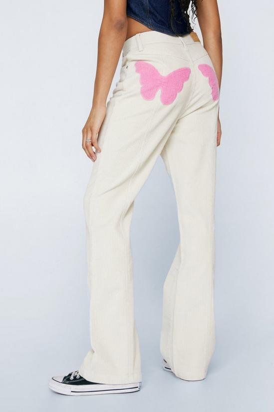 NastyGal Corduroy High Waisted Flare Butterfly Trousers 2