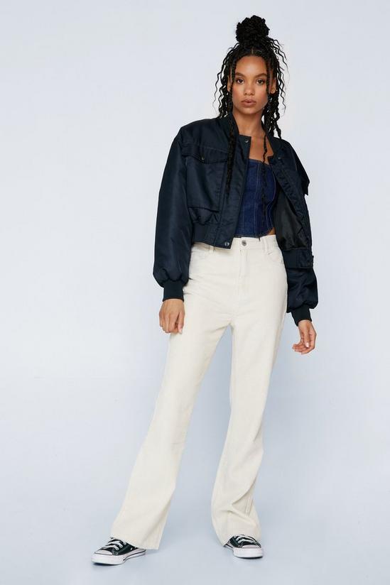 NastyGal Corduroy High Waisted Flare Butterfly Trousers 3