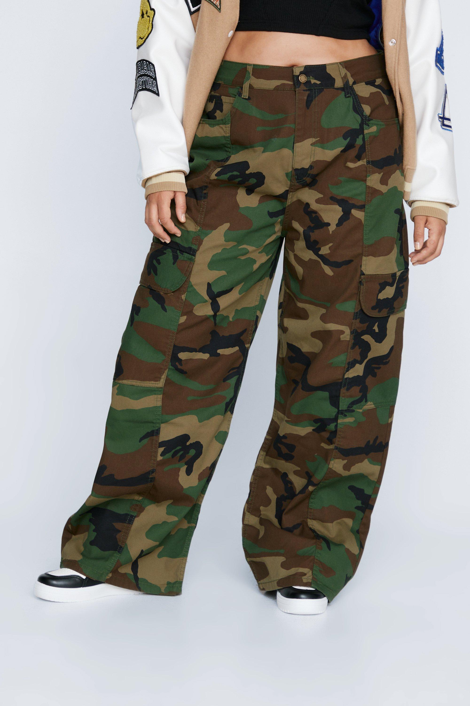 Women's plus size store army fatigue pants