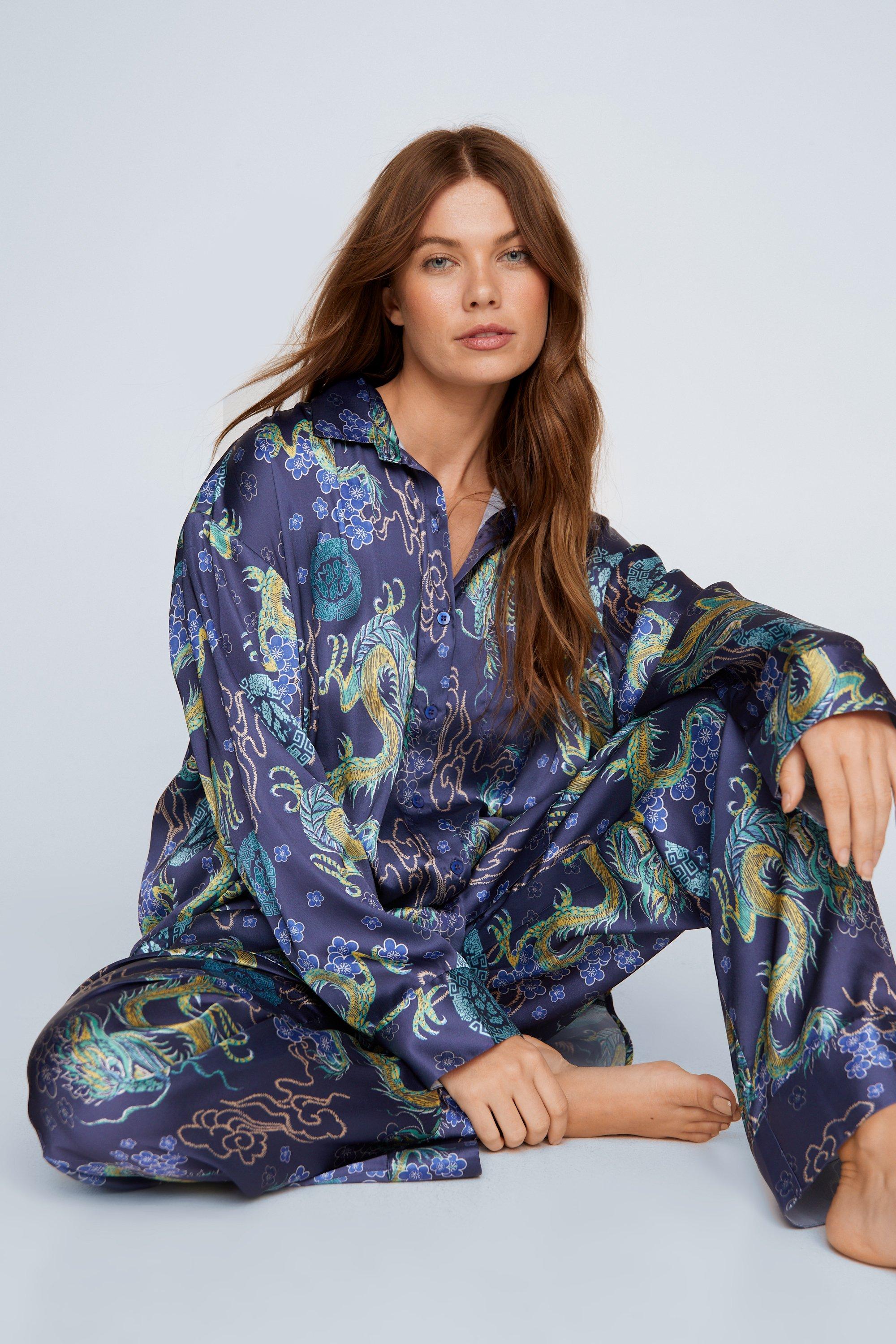 Dragon print pajamas shop