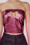 NastyGal Faux Leather Heart Cut Out Bandeau Top thumbnail 2