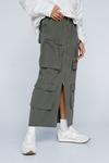 NastyGal Washed Zip Front Pocket Detail Maxi Cargo Skirt thumbnail 2