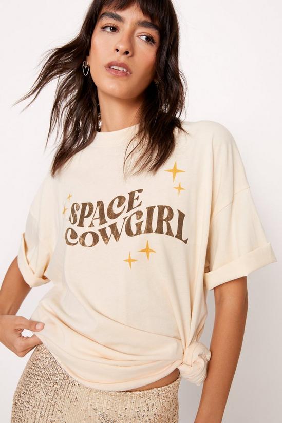 NastyGal Space Cowgirl Graphic Oversized T-shirt 1
