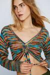 NastyGal Ruched Front Space Dye Knitted Jumper thumbnail 1