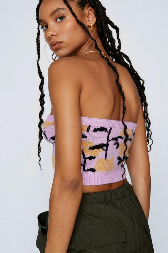 NastyGal Floral Knitted Bandeau 4
