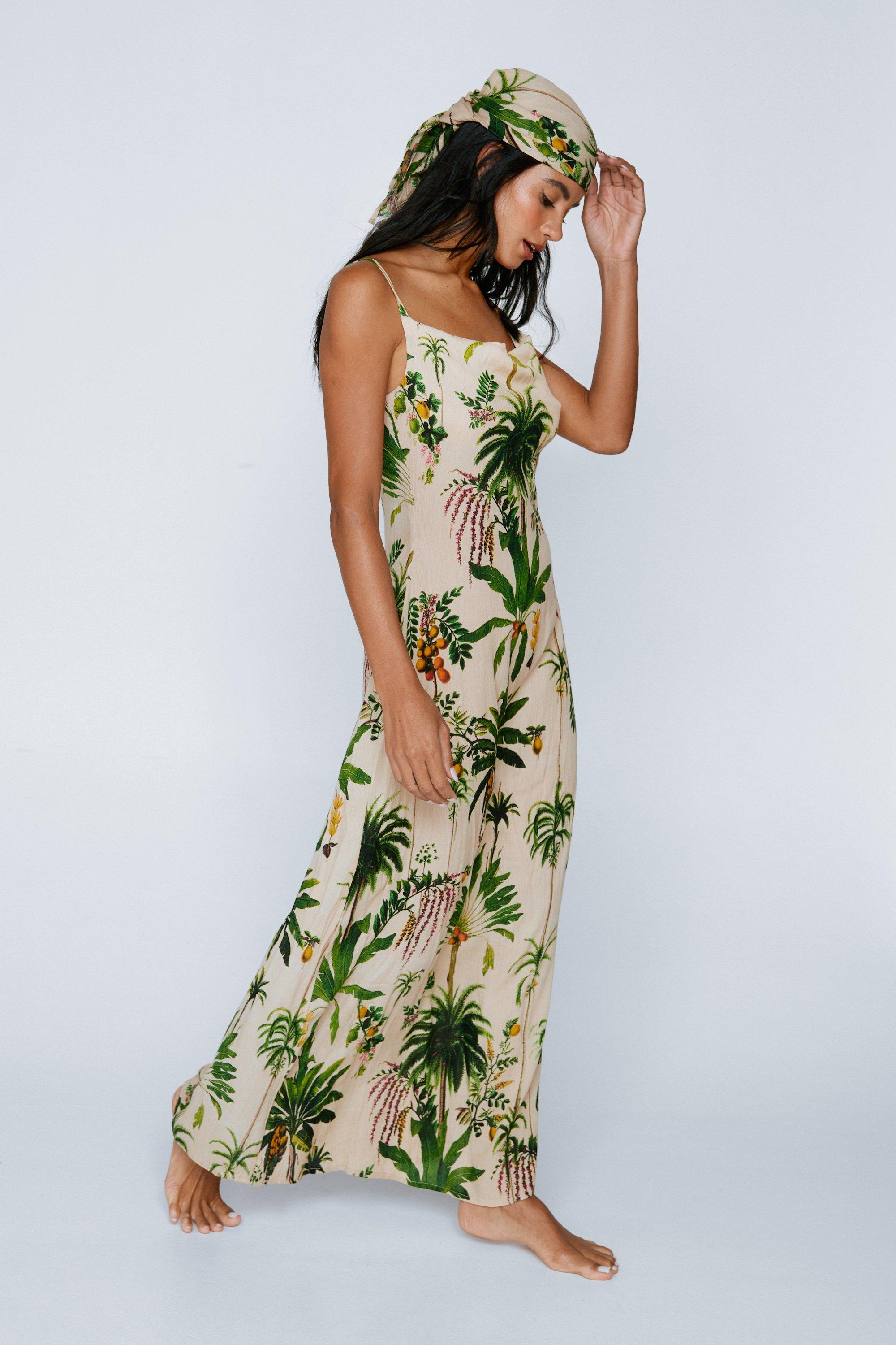 Palm tree sales maxi dress