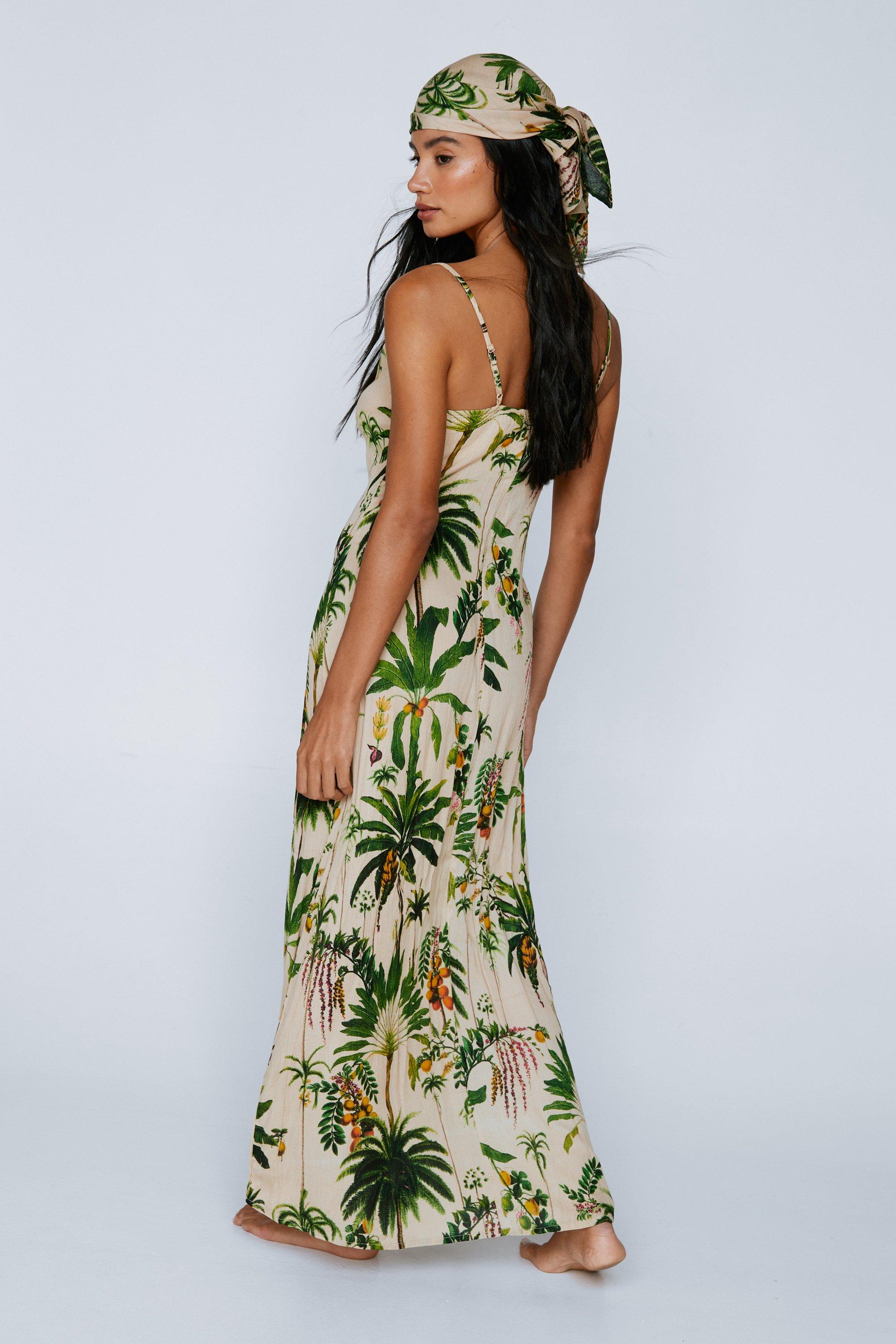 Palm tree sales maxi dress