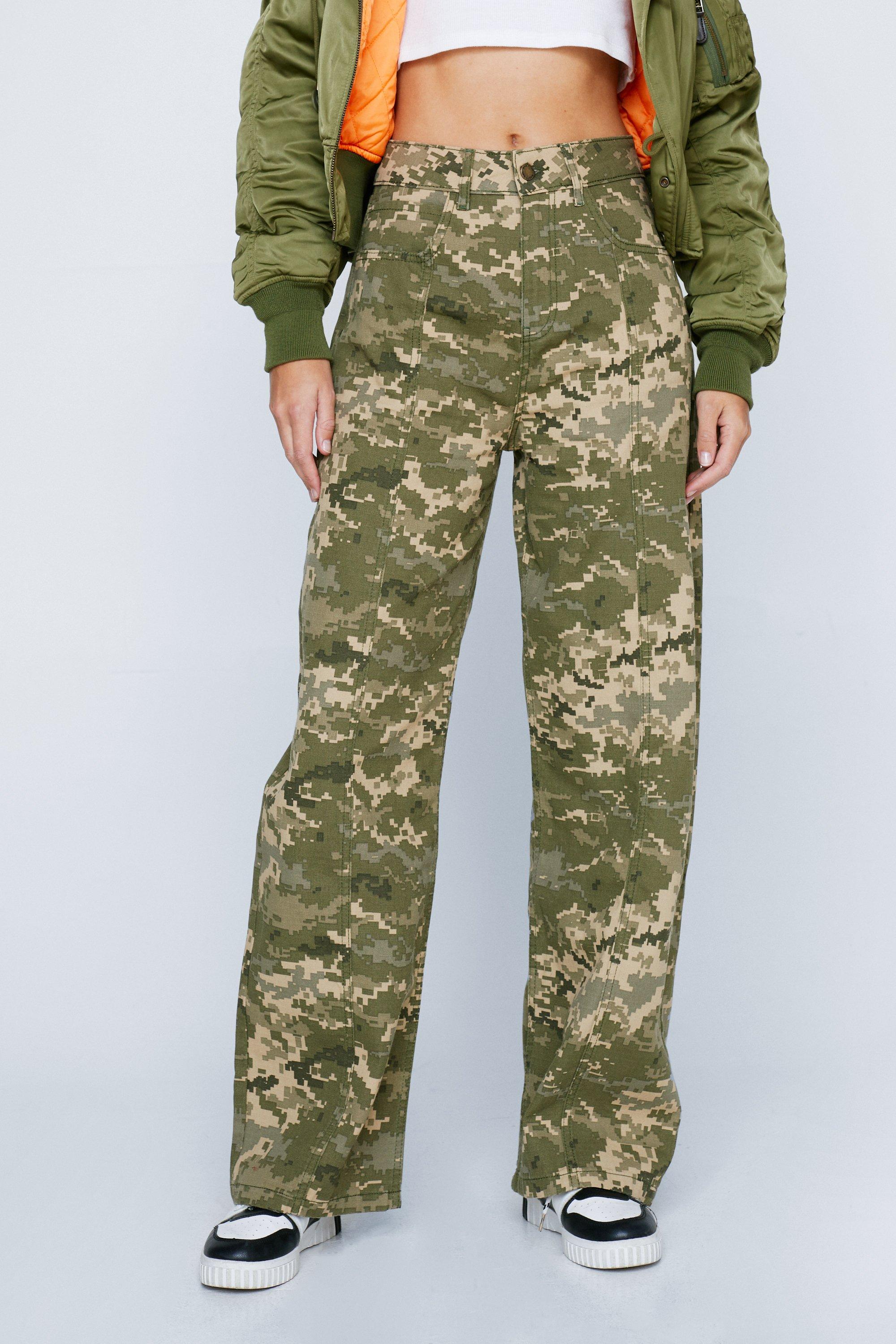 Extreme Parachute Camo Gradient Nylon Cargo Pants