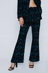 NastyGal Floral Devore Tailored Flare Pants thumbnail 3