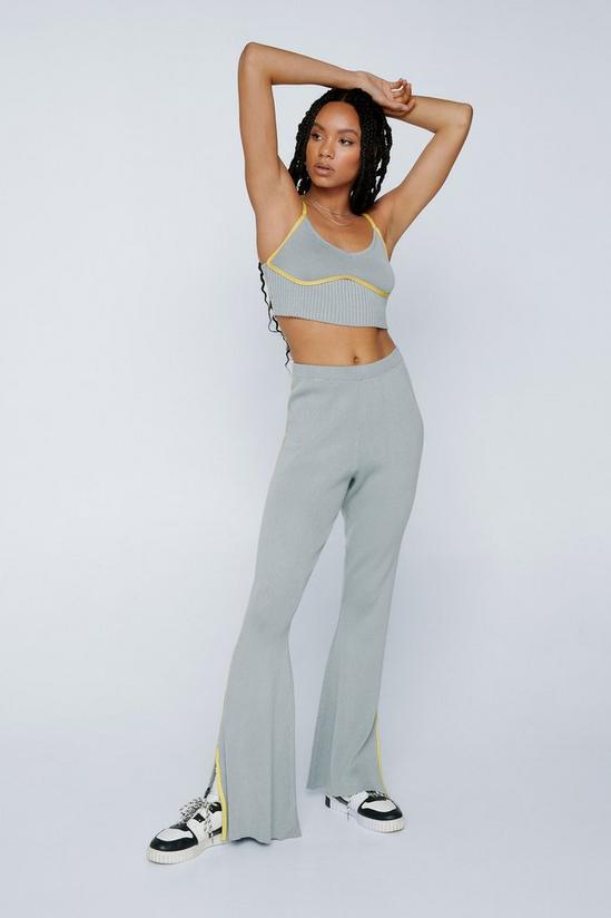 NastyGal Contrast Piping Knitted Lounge Corset Top 3
