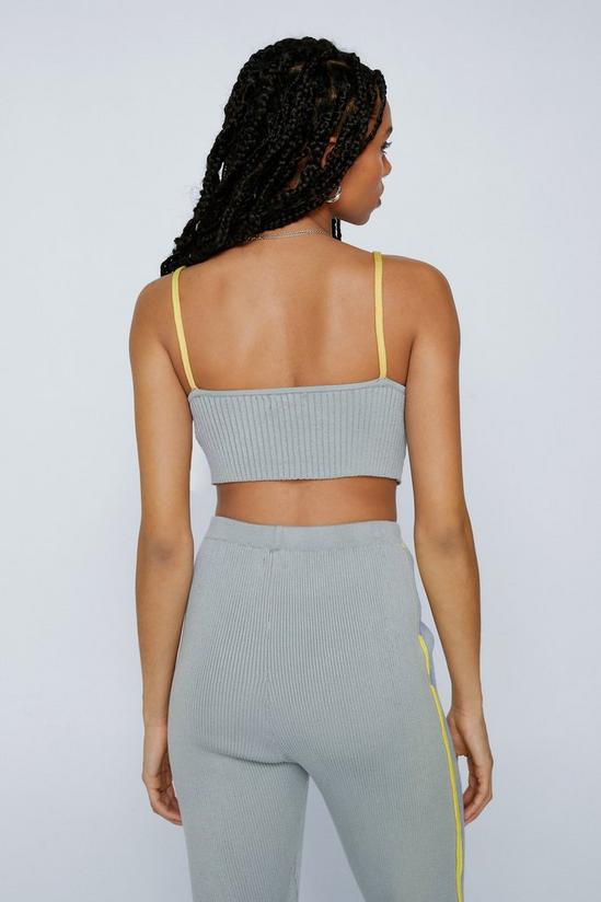 NastyGal Contrast Piping Knitted Lounge Corset Top 4