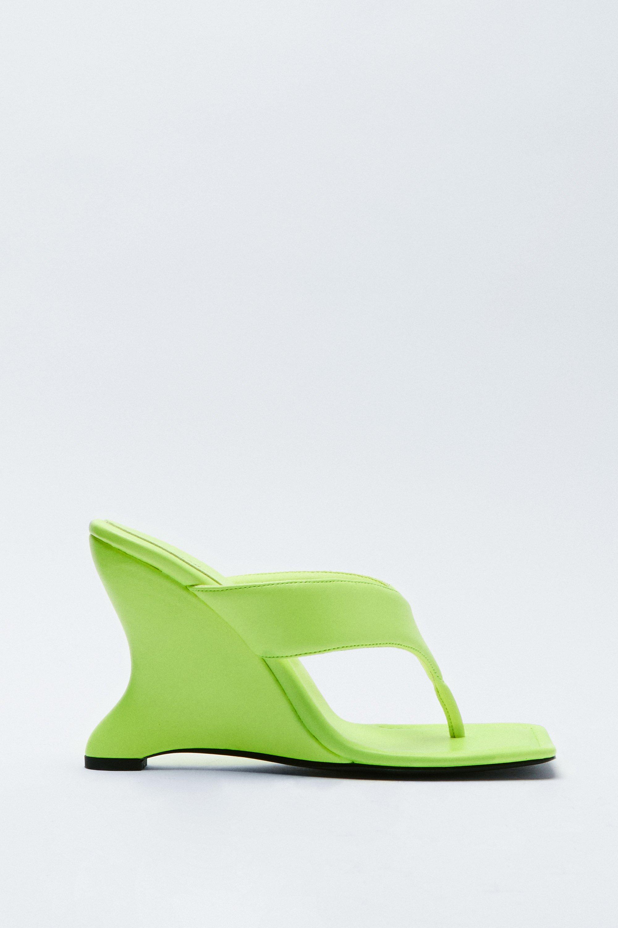 Lime green wedge outlet heels