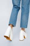 NastyGal Faux Leather Pearlised Heeled Platform Loafers thumbnail 2