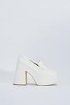 NastyGal Faux Leather Pearlised Heeled Platform Loafers thumbnail 3